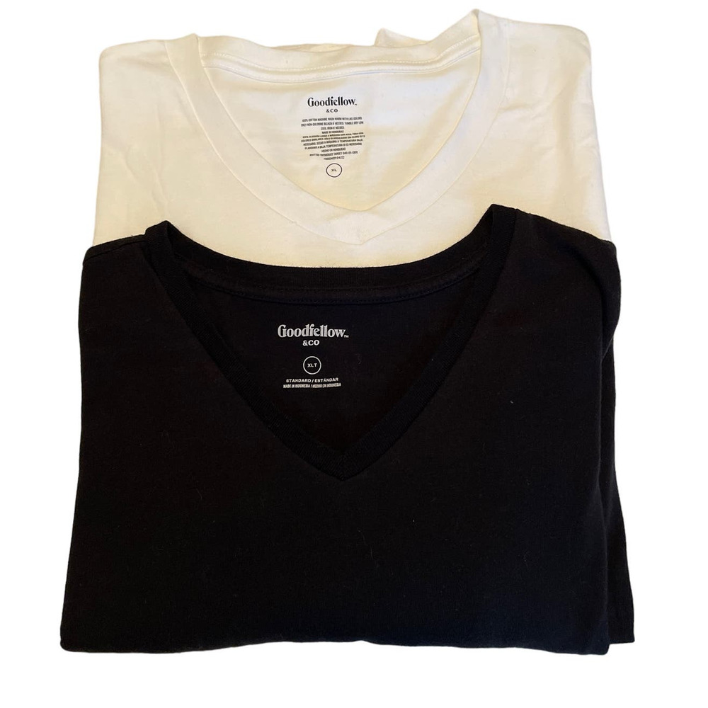 Goodfellow&Co 2 T-shirt ( black and white) Men  Sz XL pre owned